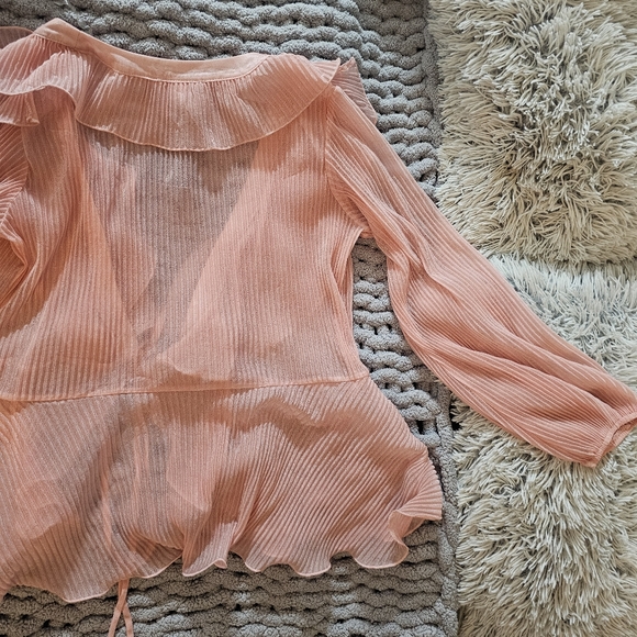 pink Ruffle rap top - Picture 6 of 10